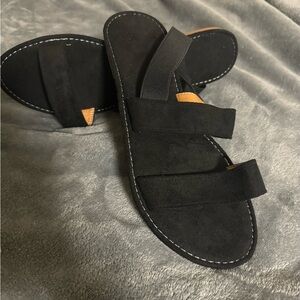 Double Strap Flat Sandals